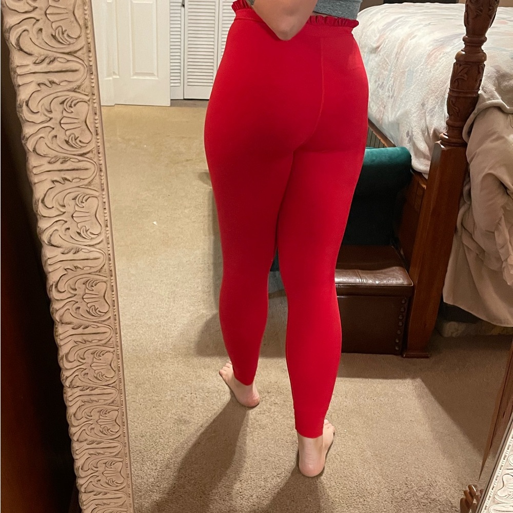 Celestine High Rise Scarlet Ruffle Leggings - Picture 6 of 15